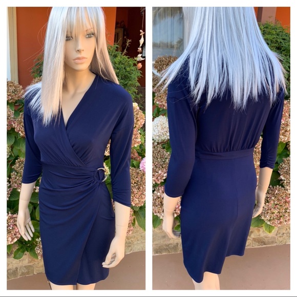 Laundry By Shelli Segal Dresses & Skirts - NEW Laundry Shelli Segal navy faux wrap dress